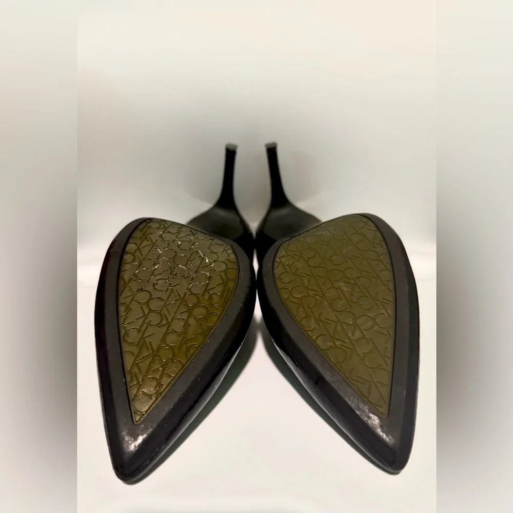 Calvin Klein Black Heels Classic Pointed-Toe Pumps - Picture 6 of 6